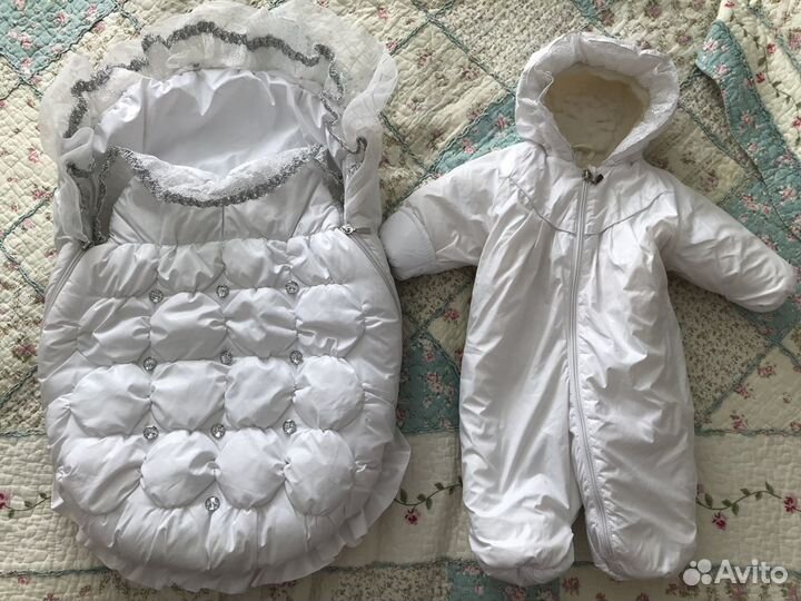 Комбинезон и Конверт на выписку зимний