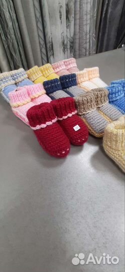 Пинетки детские вязаные