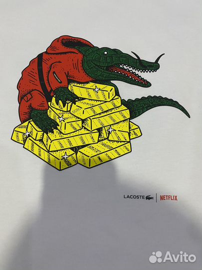 Футболка новая lacoste x Netflix