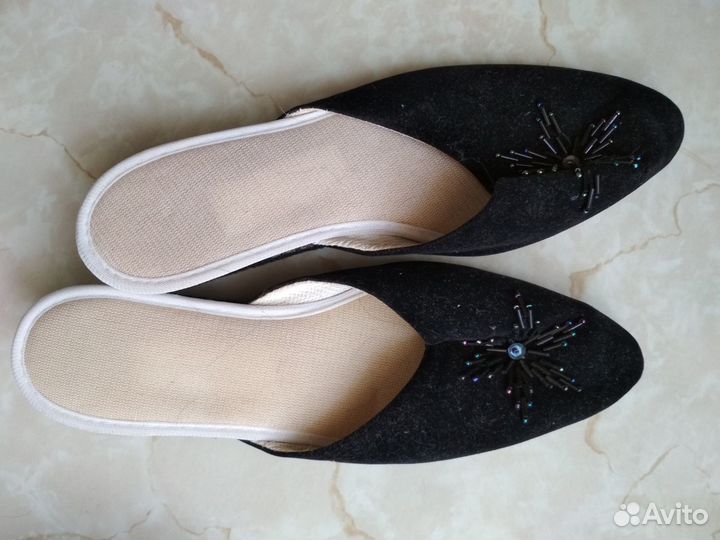 Шлепки бархат