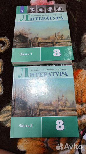Учебники по литературе 8 класс,в двух частях