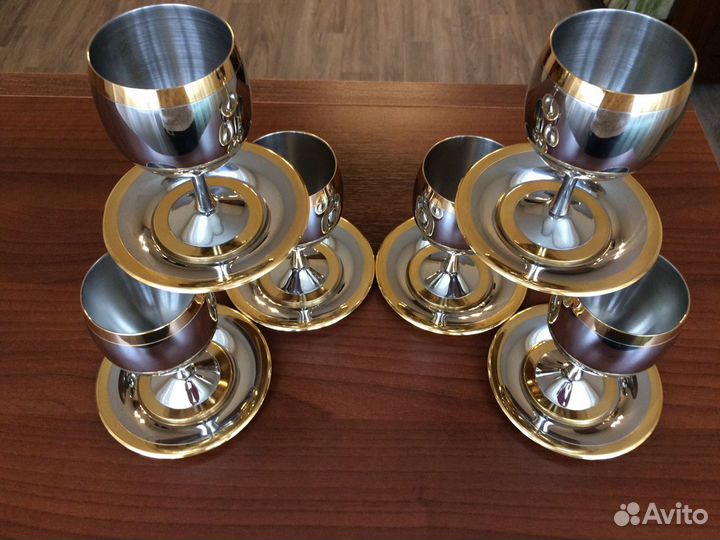 Фужеры с блюдцами Zepter для вина