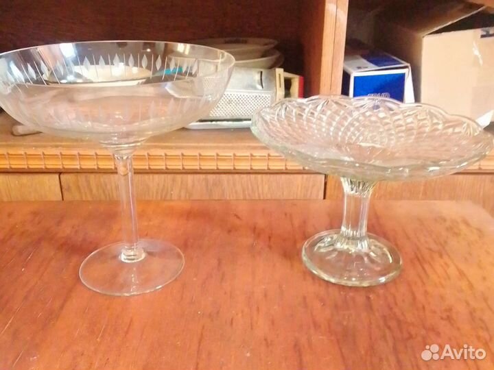 Ваза для фруктов на ножке СССР