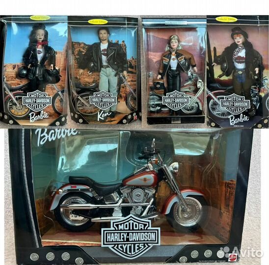 Barbie & Ken Harley Davidson & Fat Boy Motorcycle