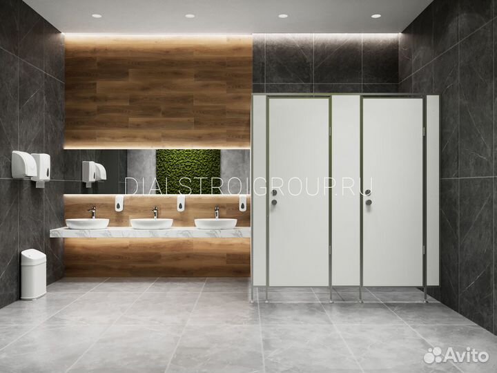 Сантехнические, душевые, туалетные перегородки