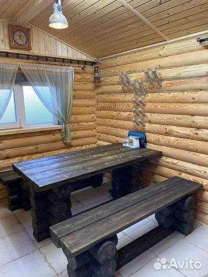 Баня на дровах с бассейном