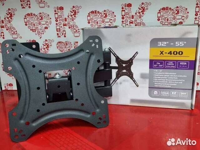 Кронштейн для тв. Новый,до 22кг. Все плоскости