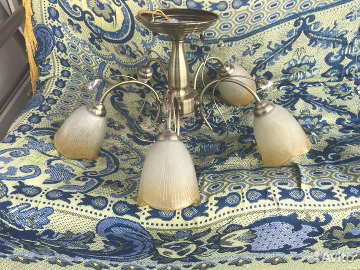 Люстра потолочная бронза