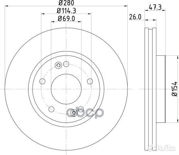 Диск тормозной перед ND6037K nisshinbo