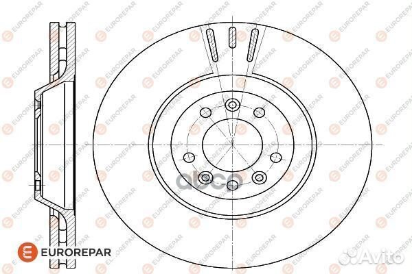 Диск тормозной передний 1618864680 eurorepar