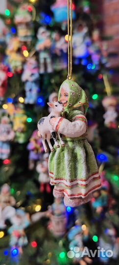 Ватные ёлочные игрушки коллекционные