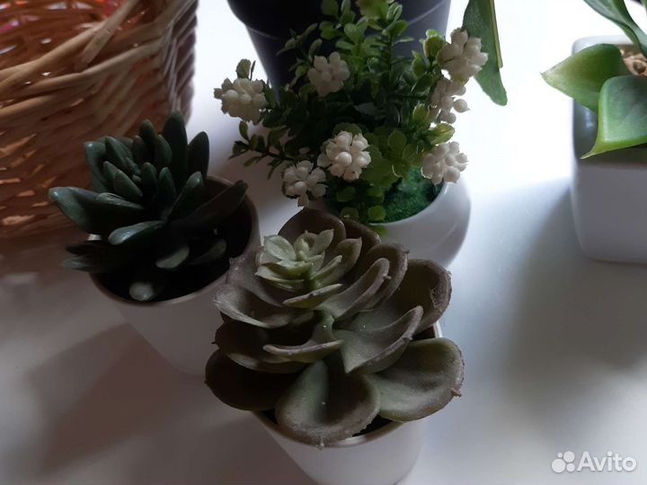 Искусственные цветы икея,корзинка в подарок