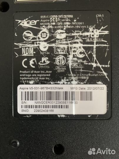 Ноутбук Acer Aspire V5-531