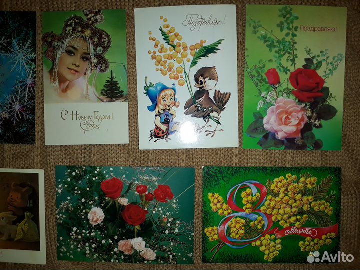 Почтовые поздравит. открытки СССР Россия Египет