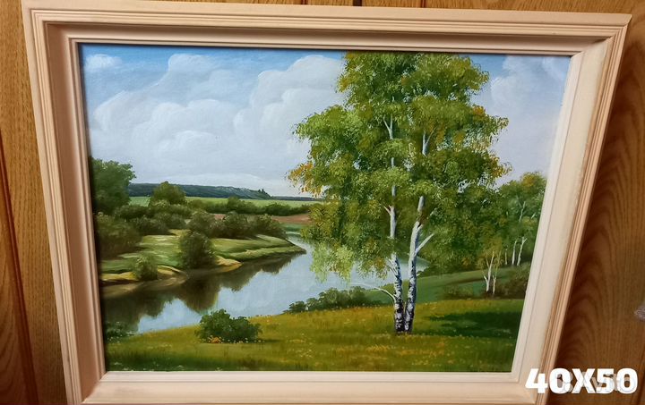 Картина маслом в раме + 2 рамы
