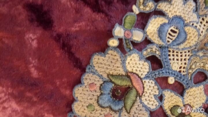 Кружево цветное воротник до 1917г редкость