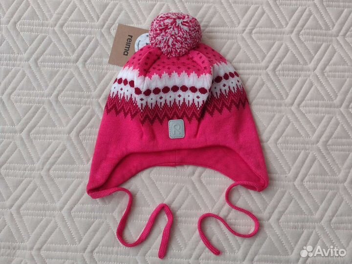 Новая демисезонная шапка 50 малинов Reima девочки