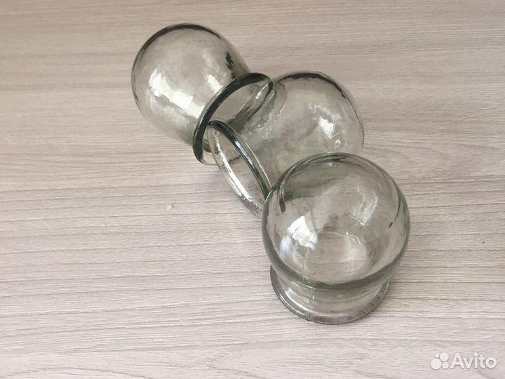 Банка стеклянная медицинская вакуумная СССР