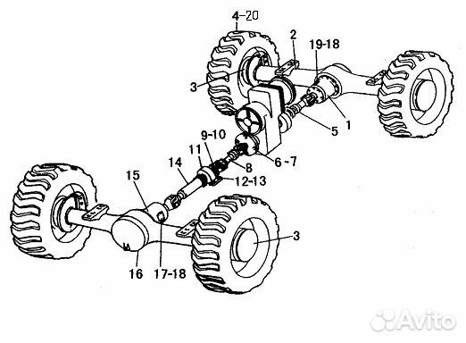 Болт карданный (sdlg)