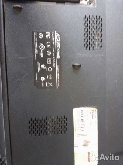 Ноутбук asus K50AD (на запчасти)