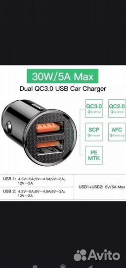 Автомобильное зарядное устройство