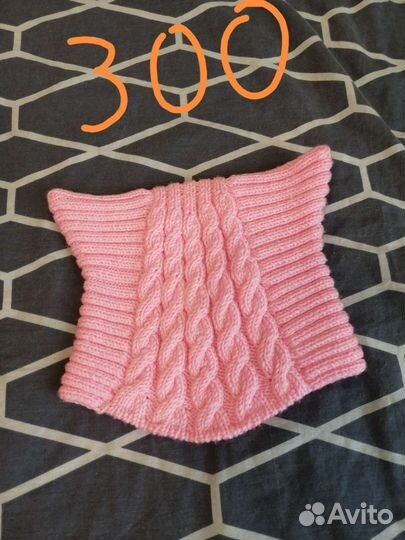 Комплект шапка и снуд, шапки (для девочки)