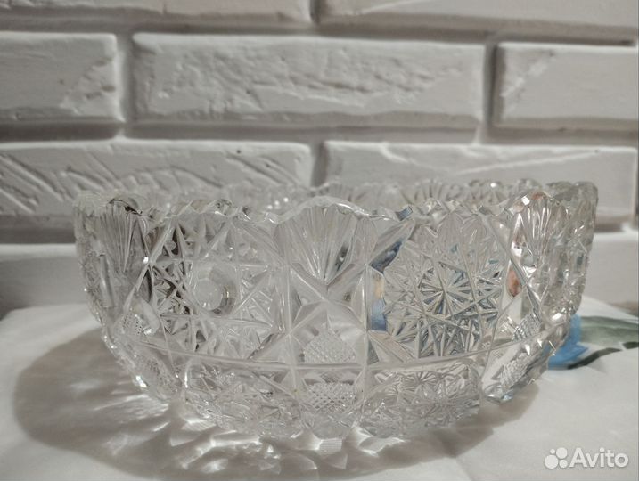 Большая хрустальная ваза СССР