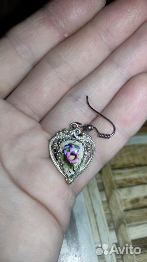 Серьги ростовская финифть