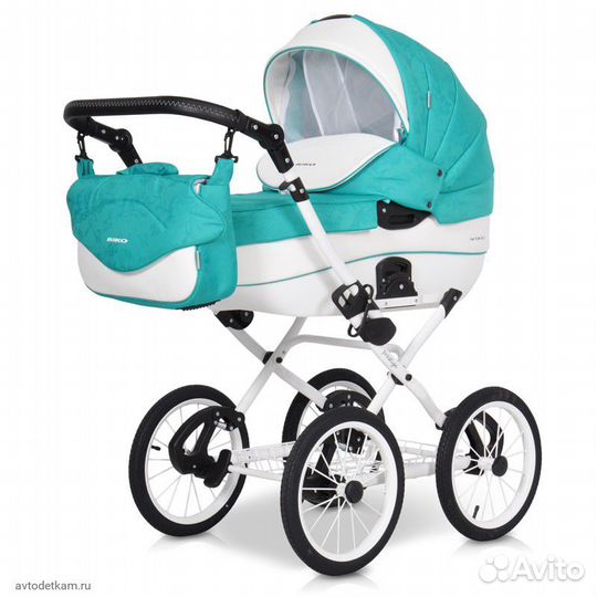 Коляска 2 в 1 Riko Brano Ecco Prestige бирюза