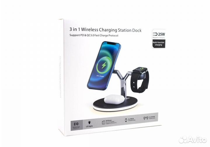 Док-станция 3-в-1 Wireless Charging