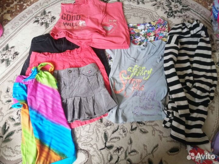 Детская одежда для девочек пакетом 128-134