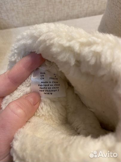 Угги полусапожки из меха H&M новые