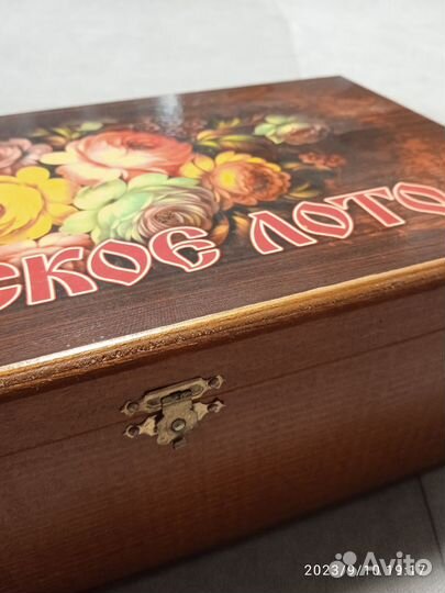 Русское лото в деревянной коробке 