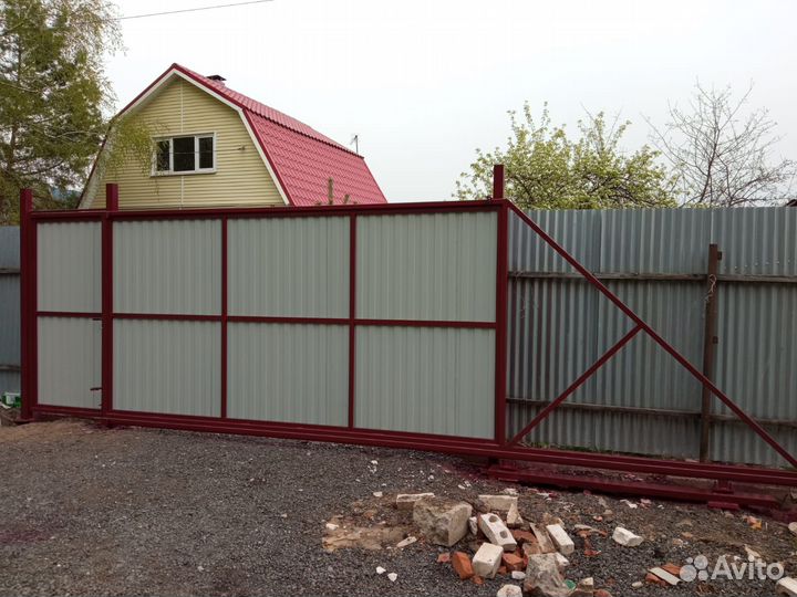 Откатные ворота с автоматикой под ключ