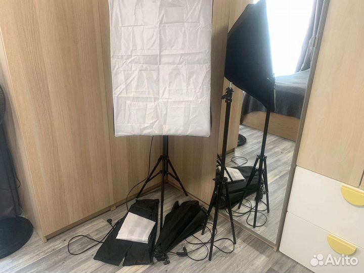 Софтбокс постоянный свет для фото + стойка