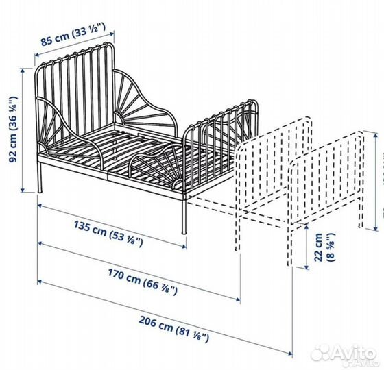 Кровать IKEA раздвижная