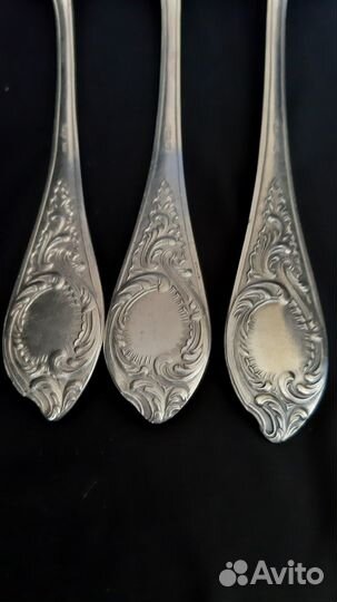 Ложка столовая серебро 875 проба.Клеймо зiд 3шт