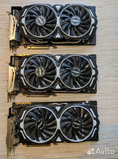 Видеокарты MSI GTX1070 PCI-E X8