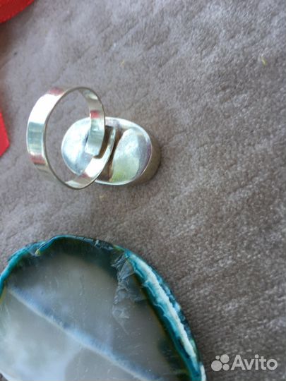 Кольцо серебро перламутр