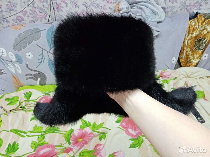 Норковая шапка мужская ушанка