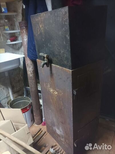 Чугунная печь для бани + труба к ней 3 метра