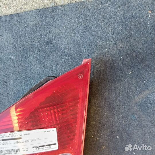 Mercedes a class w169 задний правый фонарь