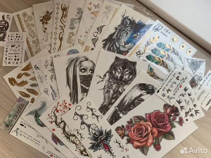 Переводные тату флэш набором