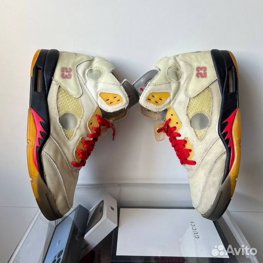 Air jordan 5 off white