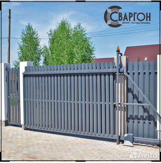 Откатные ворота под ключ