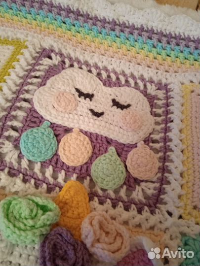 Плед детский вязаный