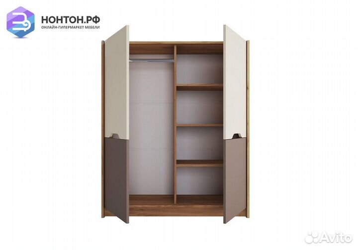 Шкаф двухдверный Rich шк-004 дуб крафт золотой / м