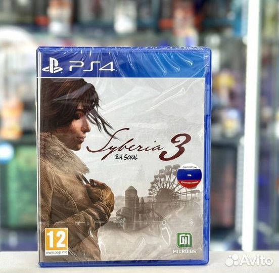 Syberia 3 ps4/ps5 новый диск, русская озвучка
