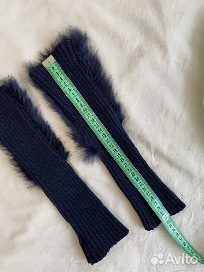 Митенки с натуральным мехом