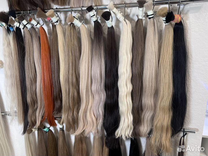 Волосы натуральные в срезе